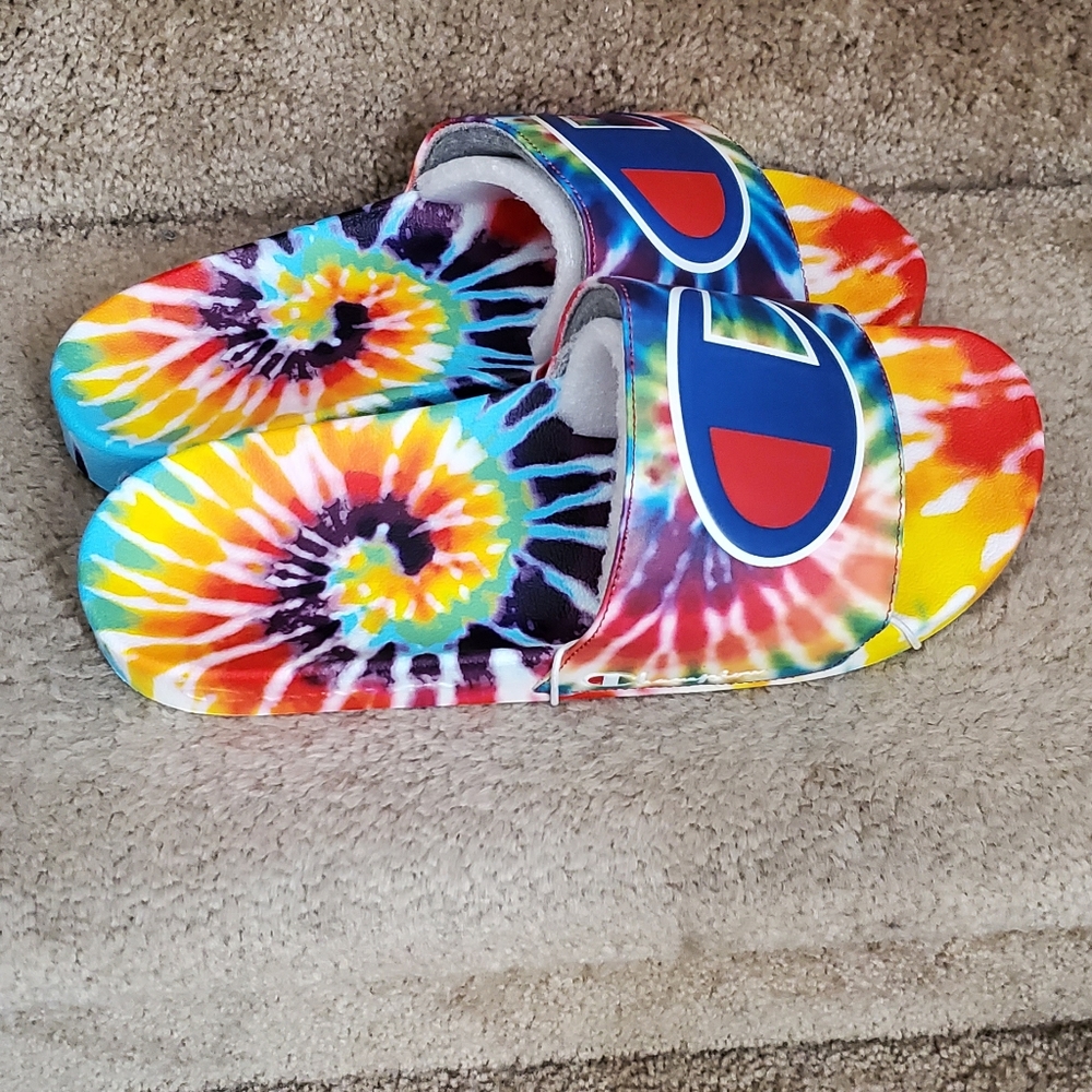NWT Champion Tie Dye Slides